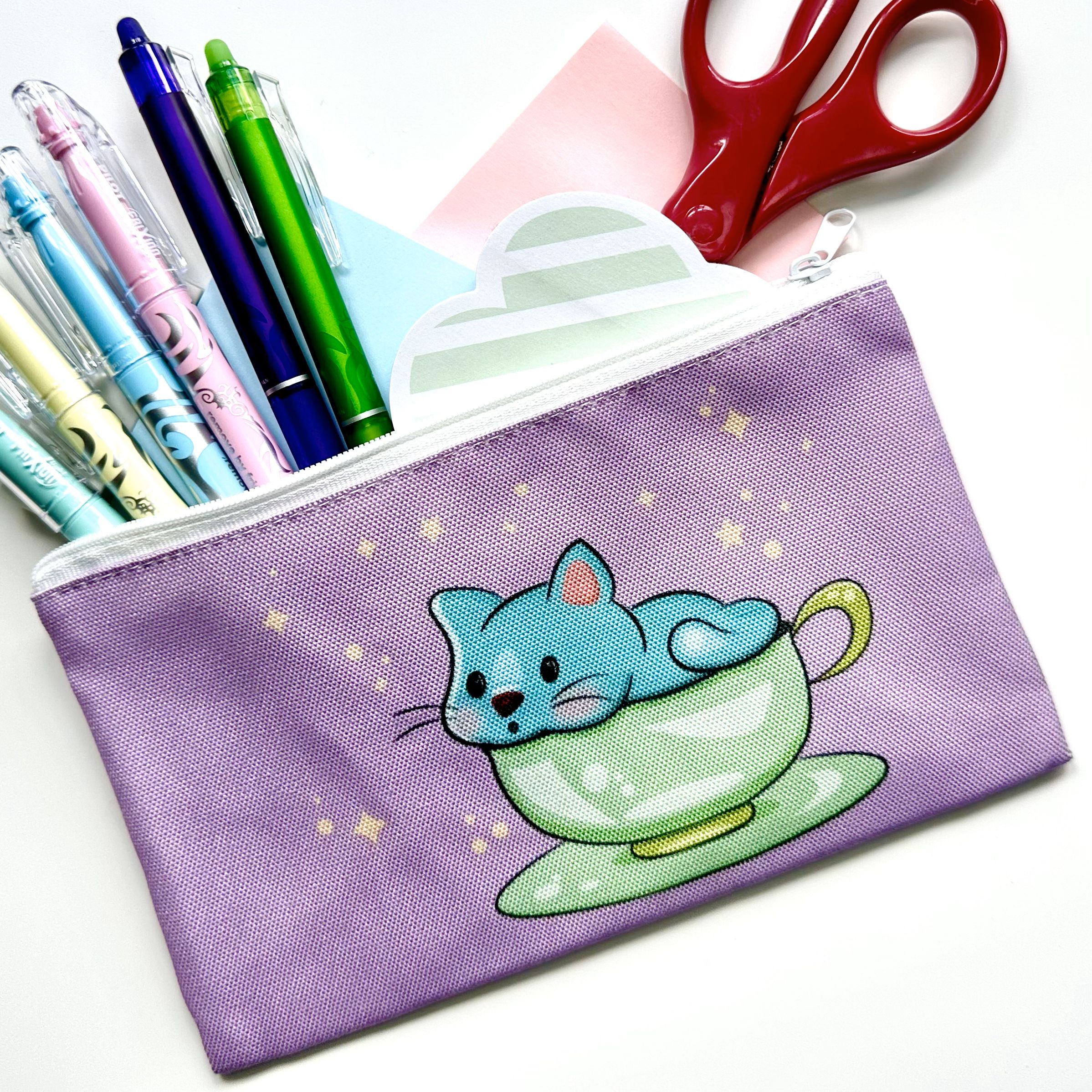 "Tea Cup Cat" Accessories Bag - Image 7