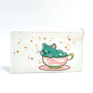 "Green Tea Cup Cat" Accessories Bag