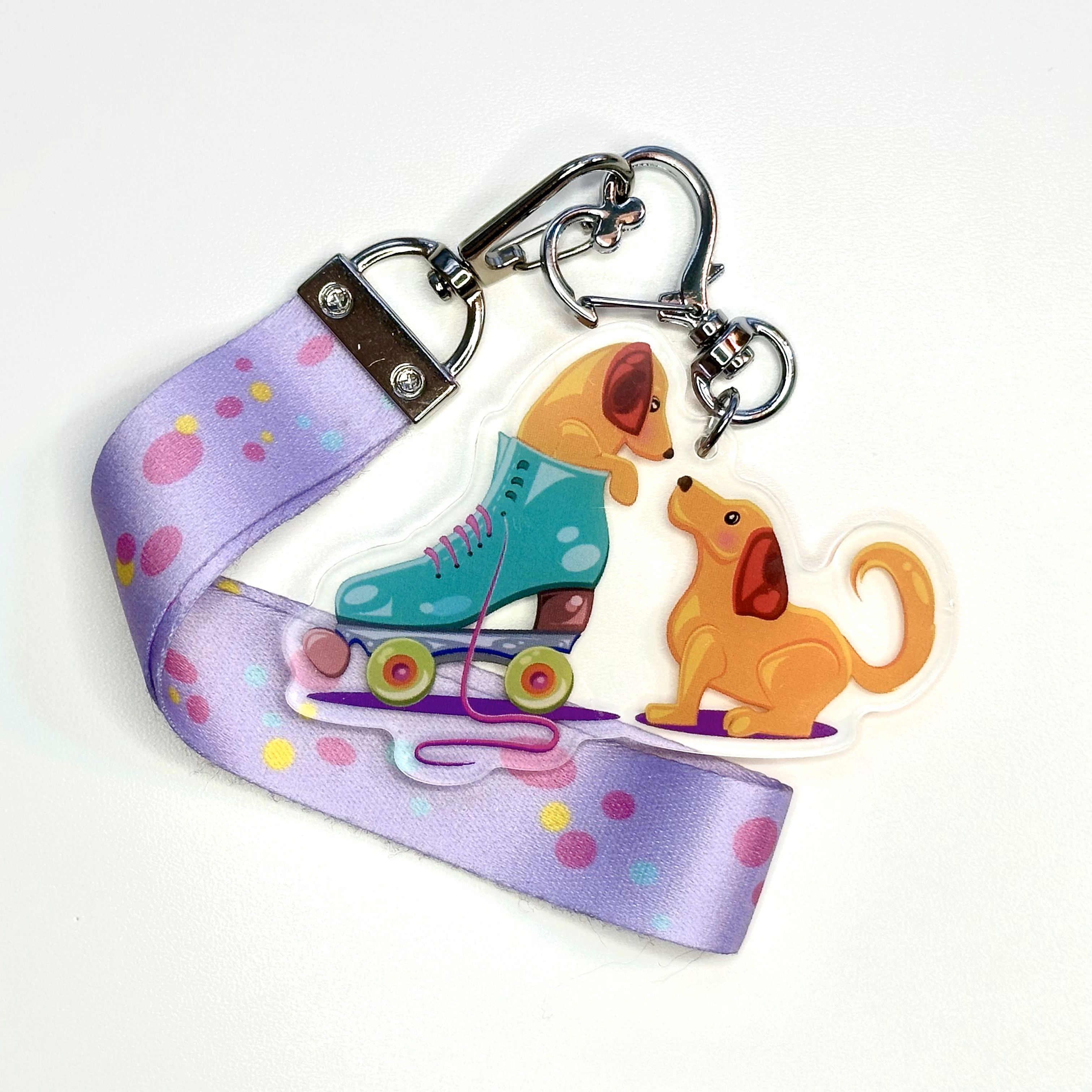 “Doggos & Skate” Lanyard Keychain