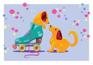 "Doggos and Skate" Art Print
