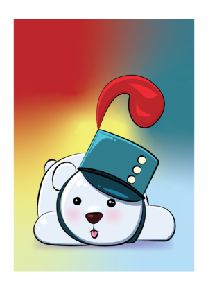 "Marching Band Bear" Art Print
