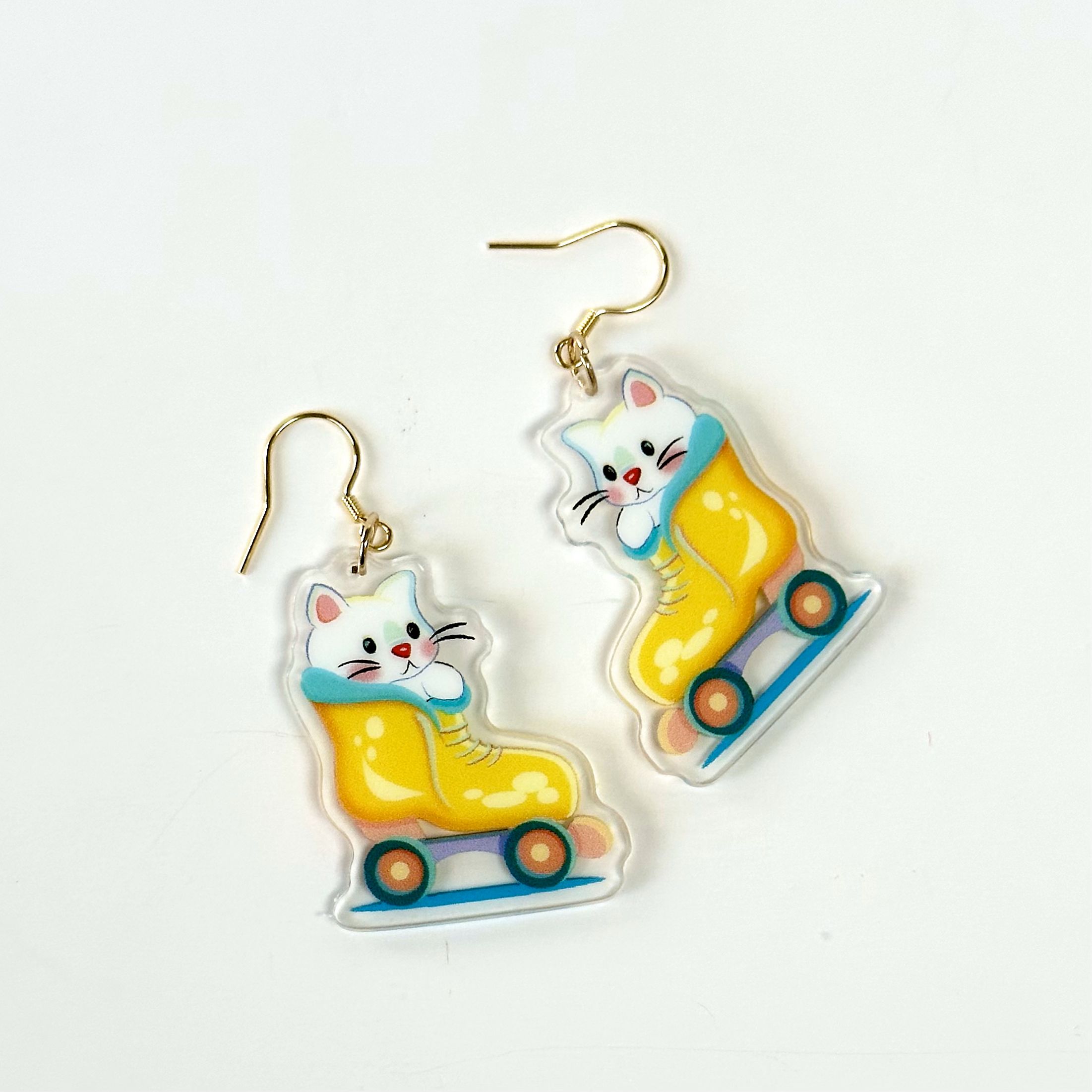 "Cat in Skate" Earrings - Image 5