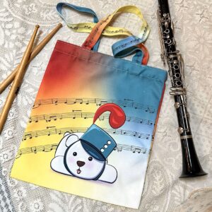 "Marching Band Bear" Tote Bag