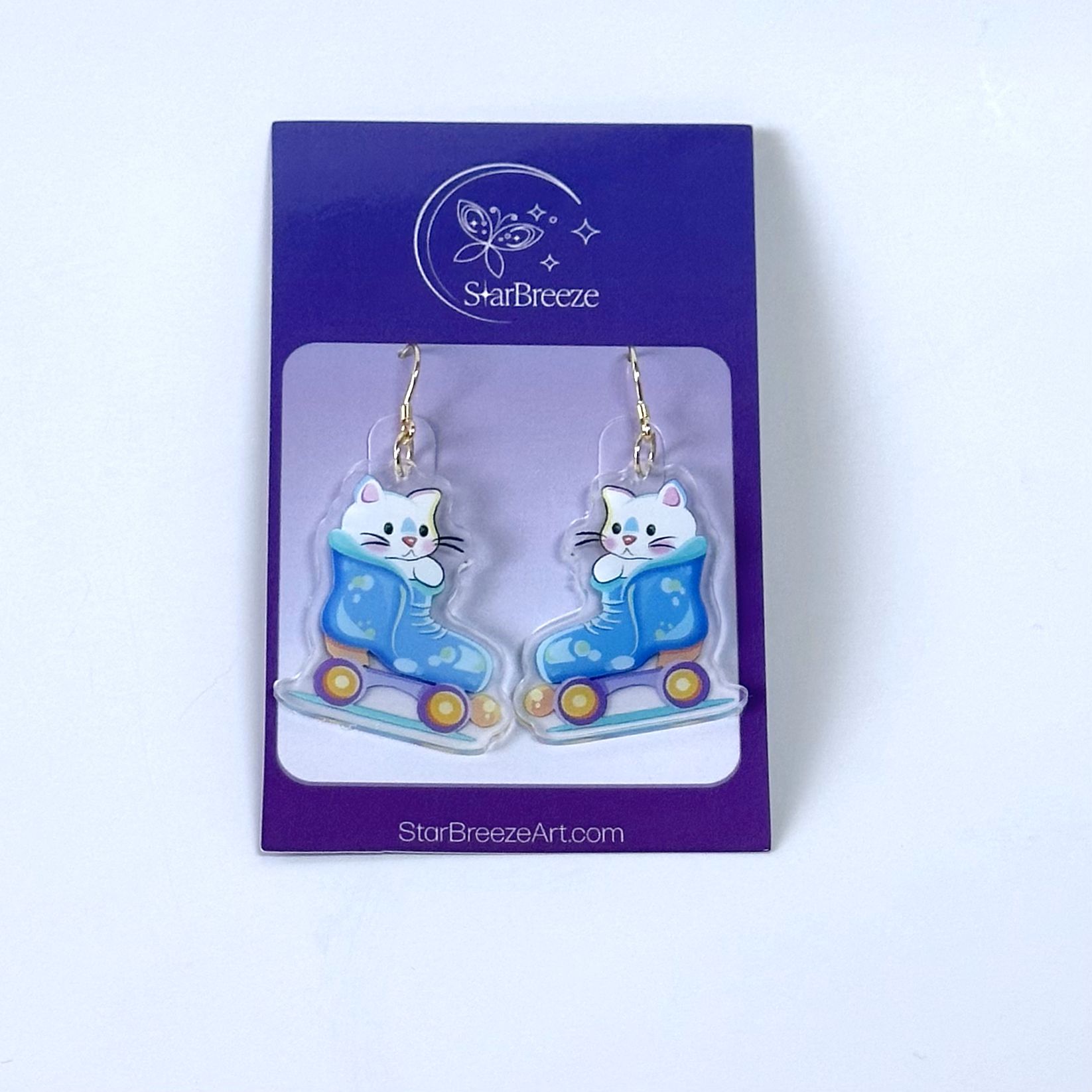 "Cat in Skate" Earrings - Image 4