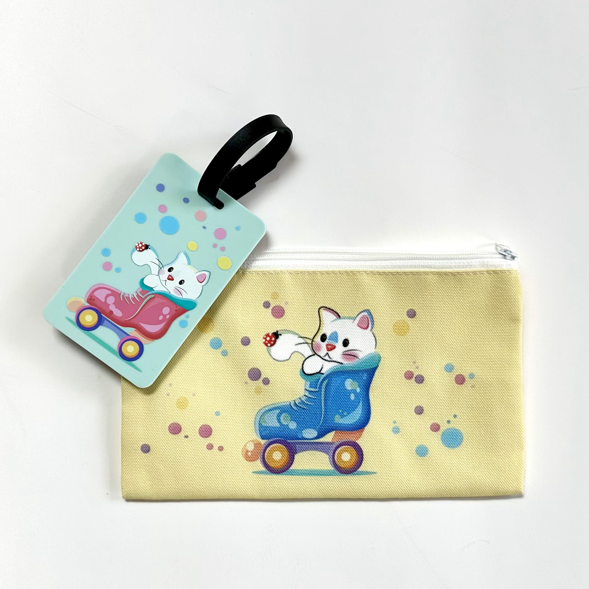 "Cat in Skate" Accessories Bag - Image 10