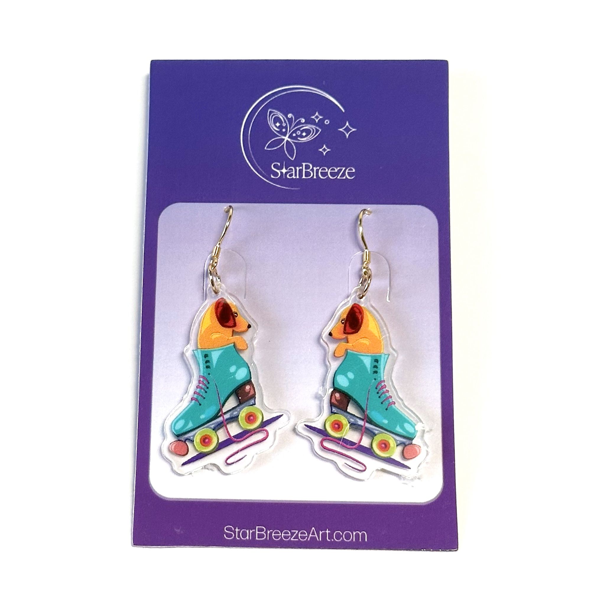 "Doggos and Skate" Earrings - Image 2
