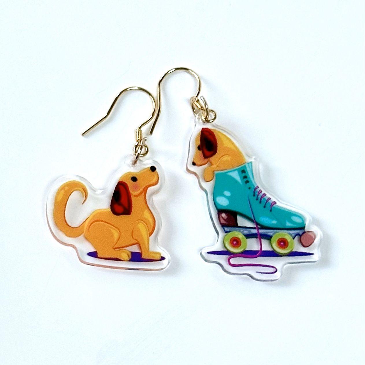 "Doggos and Skate" Earrings - Image 3