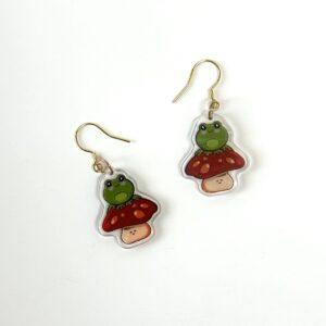 "Froggo and Mushroom" Earrings