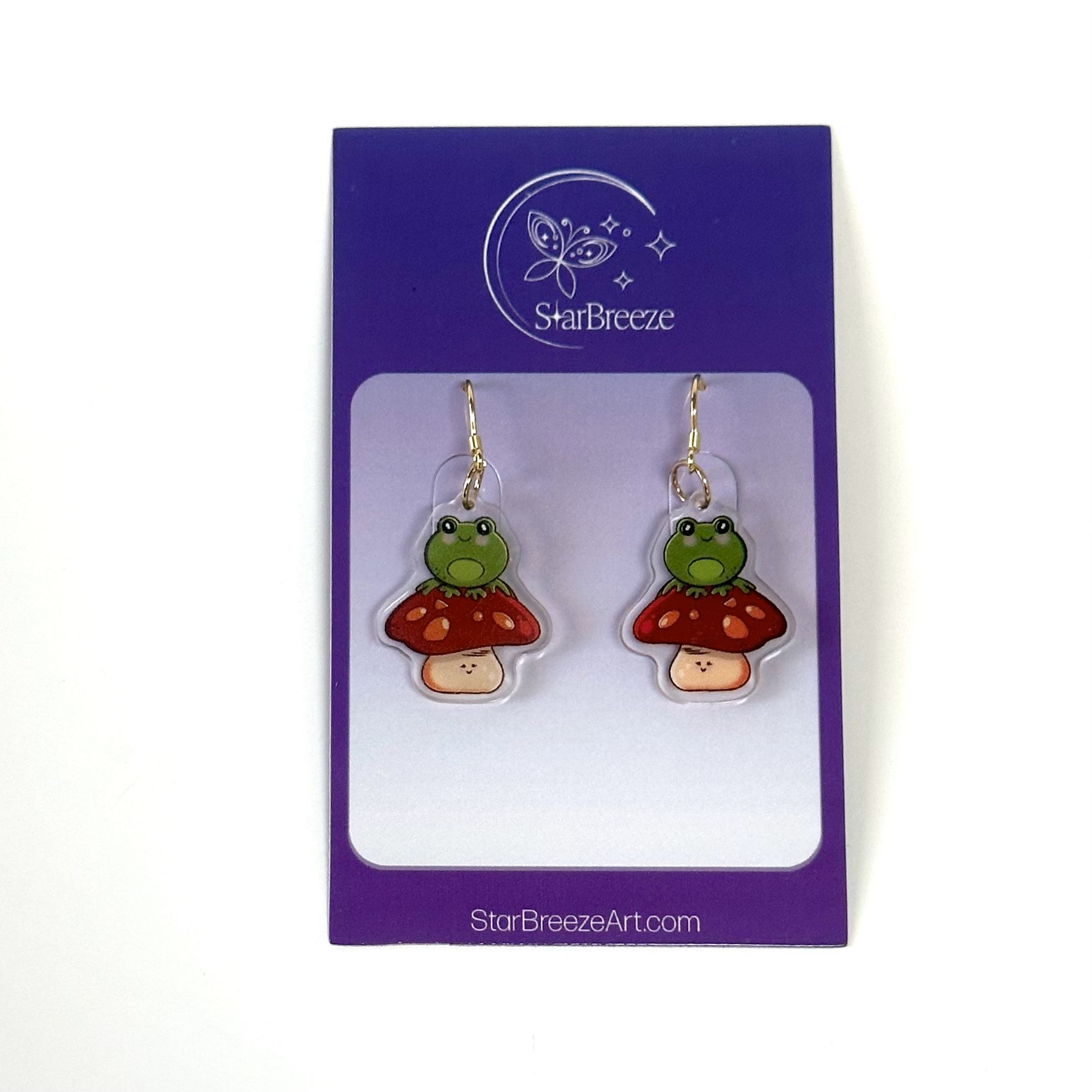 "Froggo and Mushroom" Earrings - Image 2