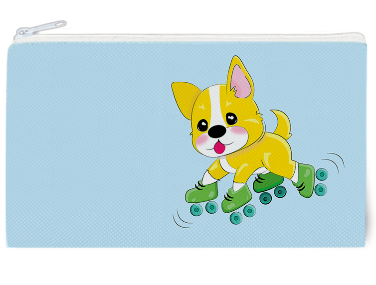 "Skating Corgi" Accessories Bag - 2 colors - Image 2