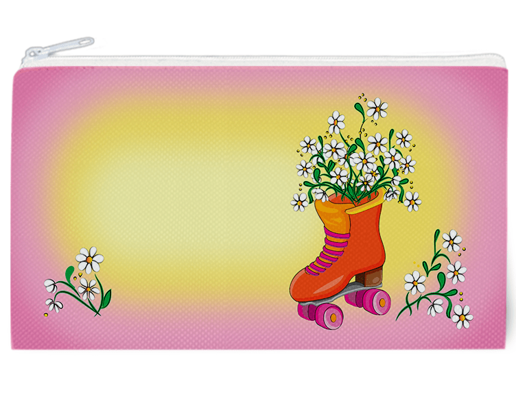 "Skate with Flowers" Accessories Bag - Image 2