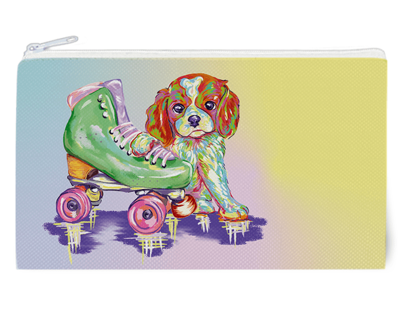 "Puppy and Skate" Accessories Bag