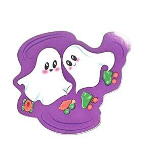 Dancing Ghosts in Skates Sticker