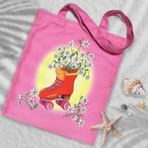 "Skate & Flowers" Tote Bag
