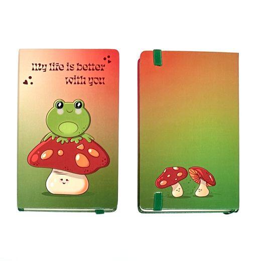 Froggo and Mushroom Leatherette Hard Cover Sketchbook - Image 4