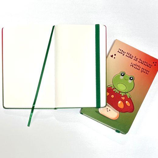 Froggo and Mushroom Leatherette Hard Cover Sketchbook - Image 2