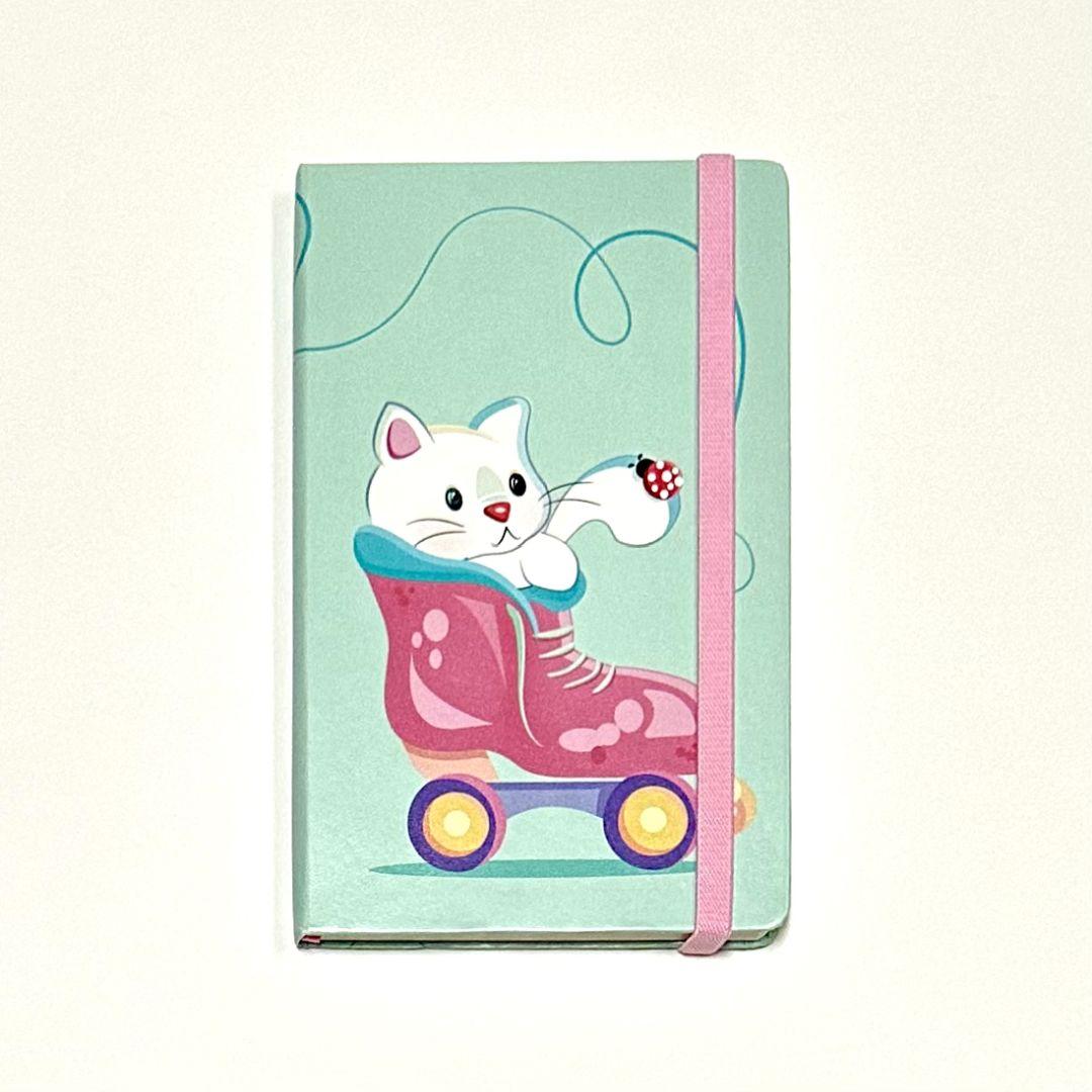 Cat in Skate Leatherette Hard Cover Sketchbook - Image 2