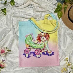 "Puppy and Skate" Tote Bag