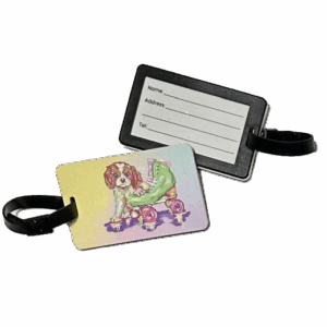 "Puppy and Skate" Luggage Tag