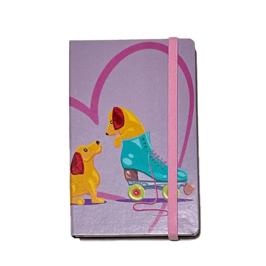 Doggos and Skate Leatherette Hard Cover Dotted Notebook - Image 2