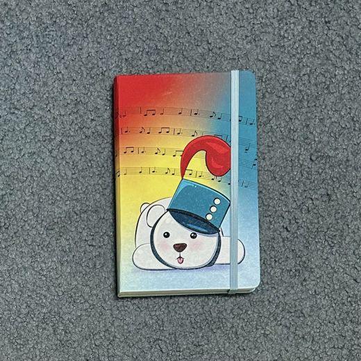 Marching Band Bear Leatherette Hard Cover Dotted Notebook - Image 5