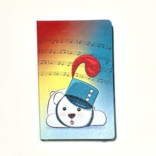 Marching Band Bear Leatherette Hard Cover Dotted Notebook - Image 2