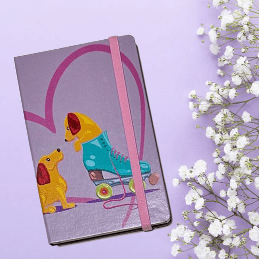 Doggos and Skate Leatherette Hard Cover Sketchbook
