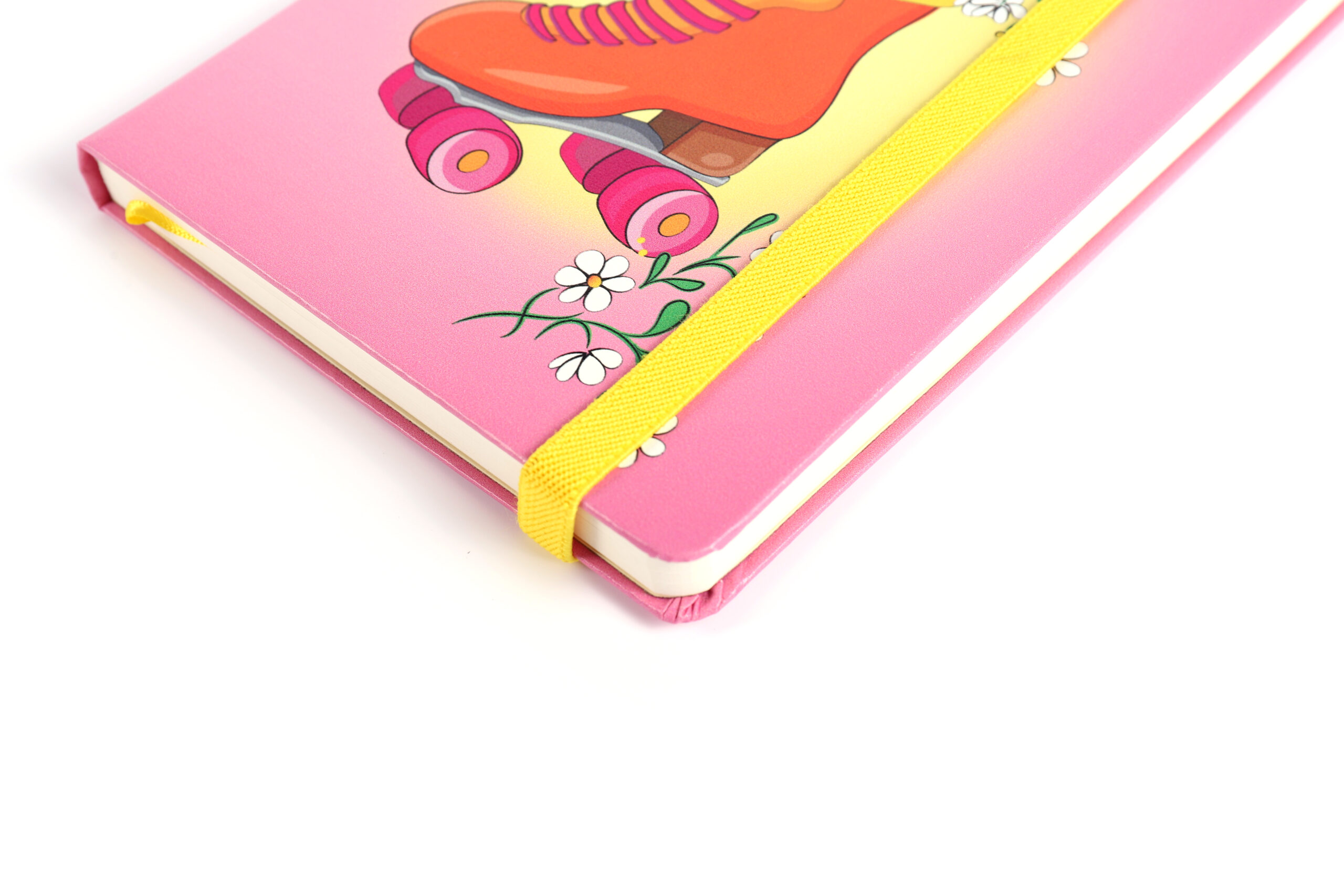 Skate & Flowers Leatherette Hard Cover Notebook - Image 2