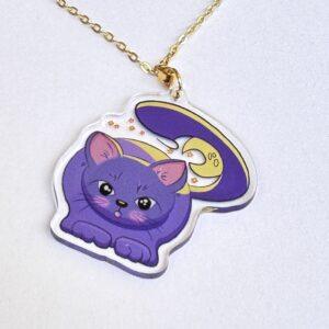 "Cat & Moon" Necklace