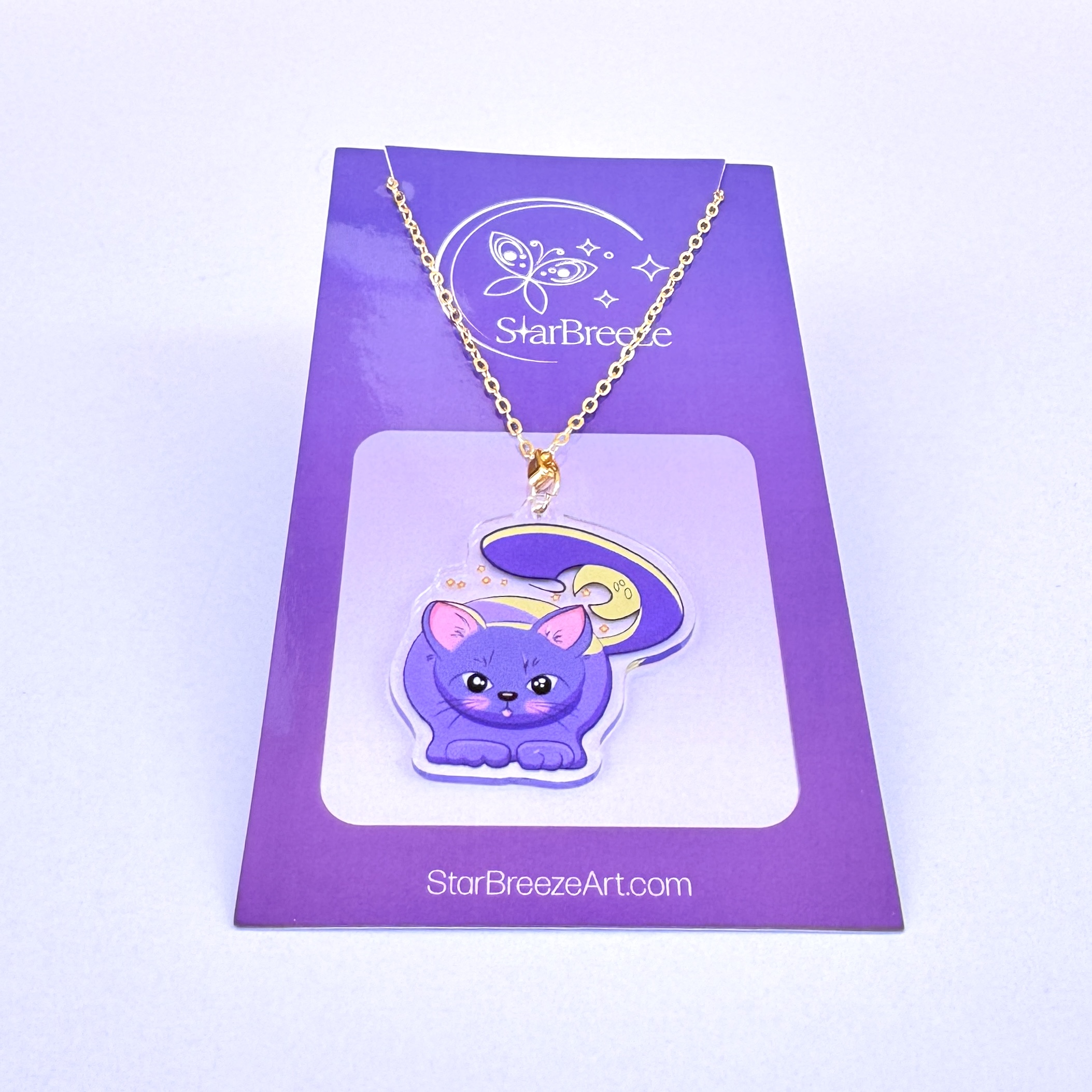 "Cat & Moon" Necklace - Image 3