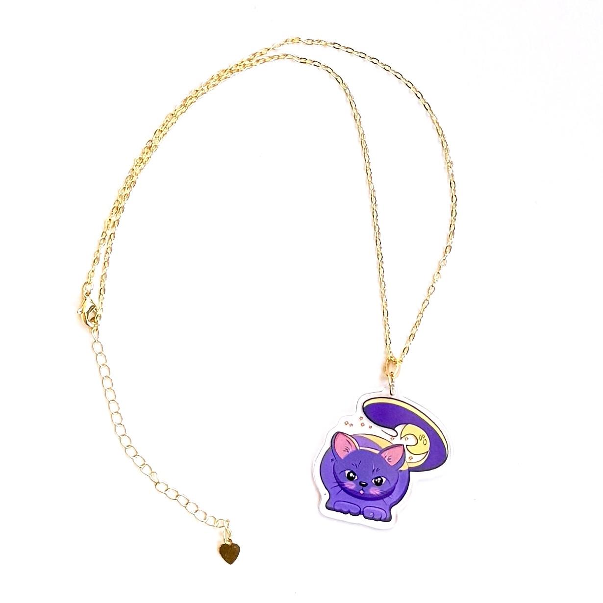 "Cat & Moon" Necklace - Image 5
