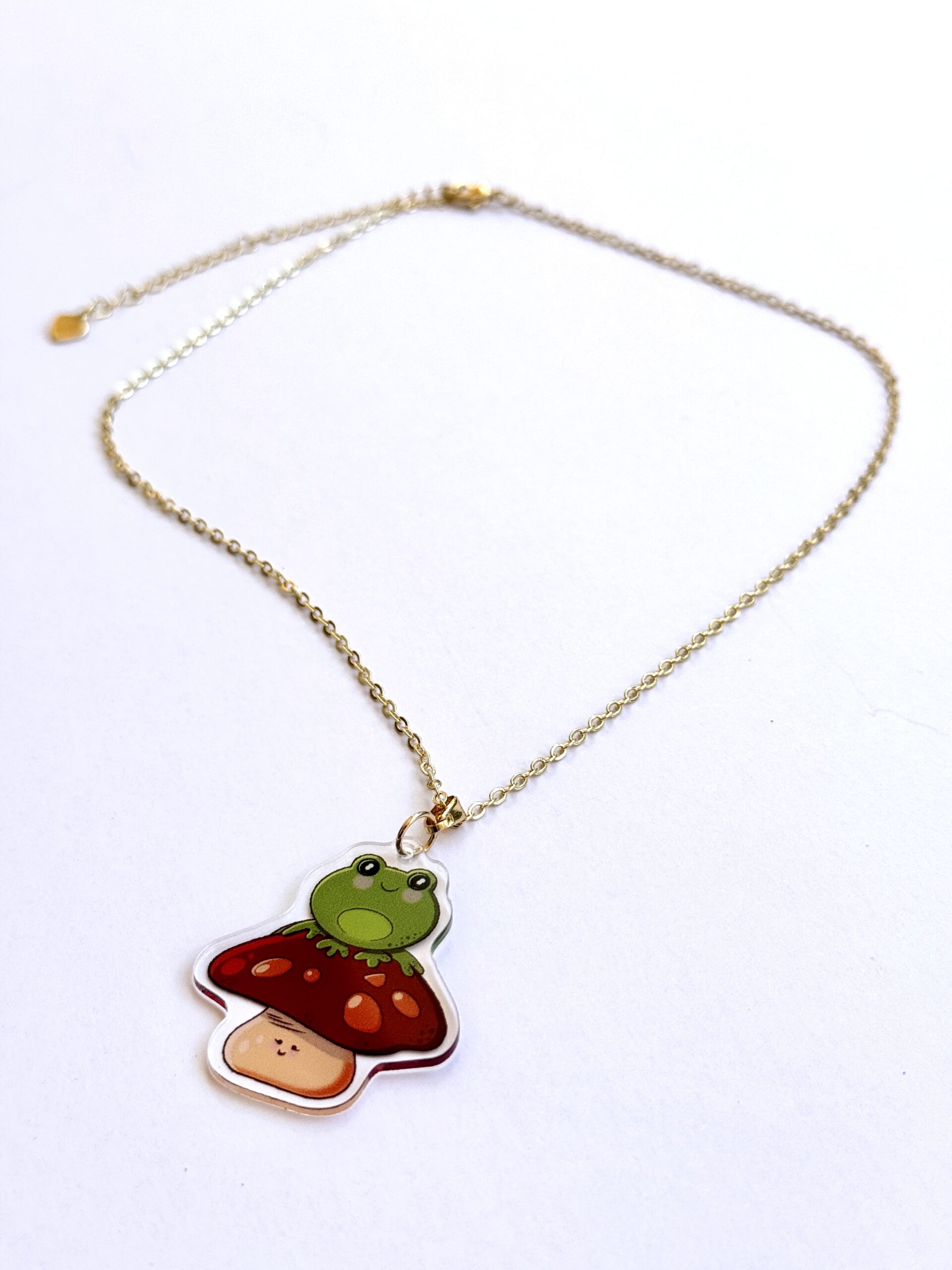 "Froggo and Mushroom" Necklace - Image 2