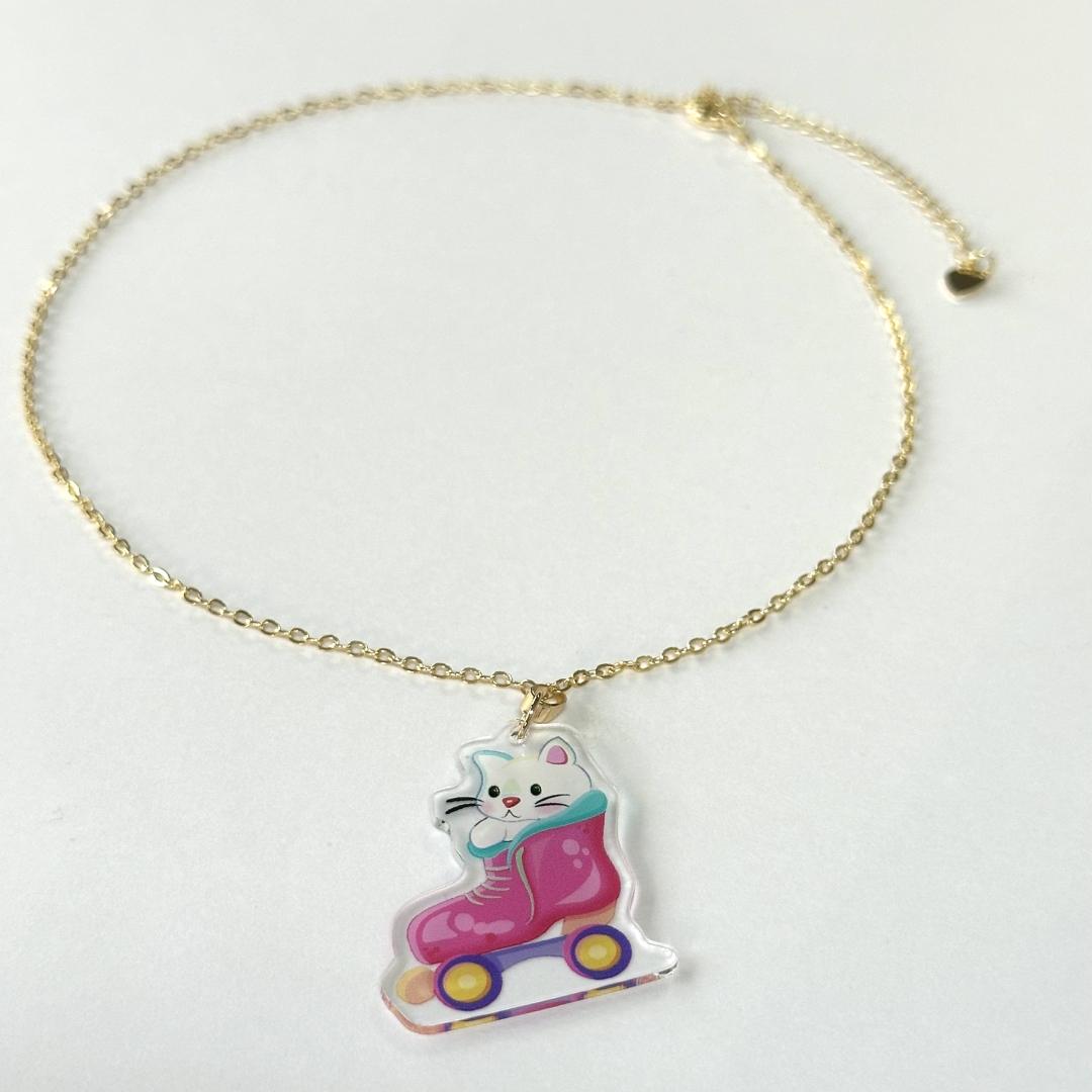 "Cat in Skate" Necklace - Image 7