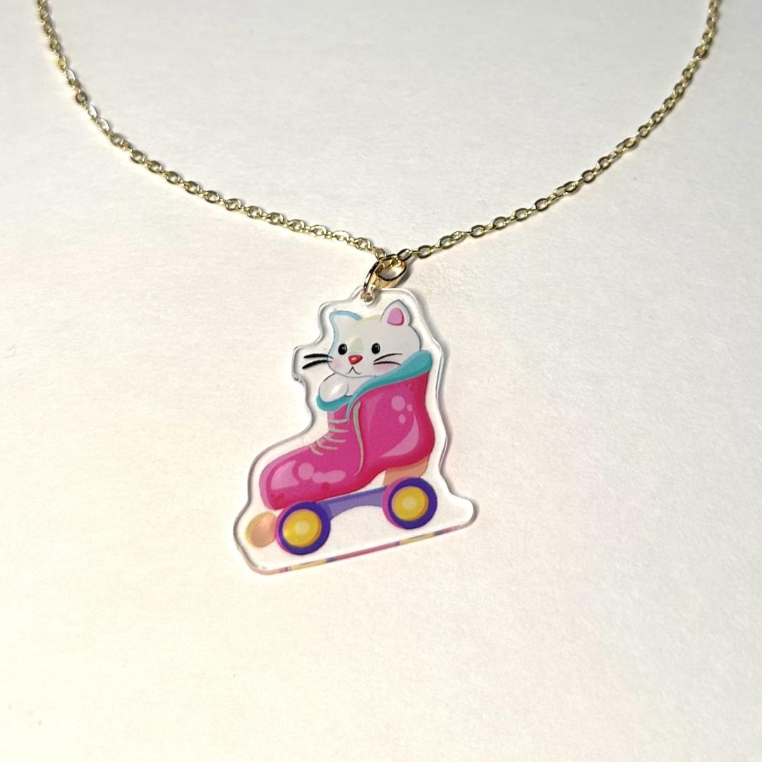 "Cat in Skate" Necklace - Image 5