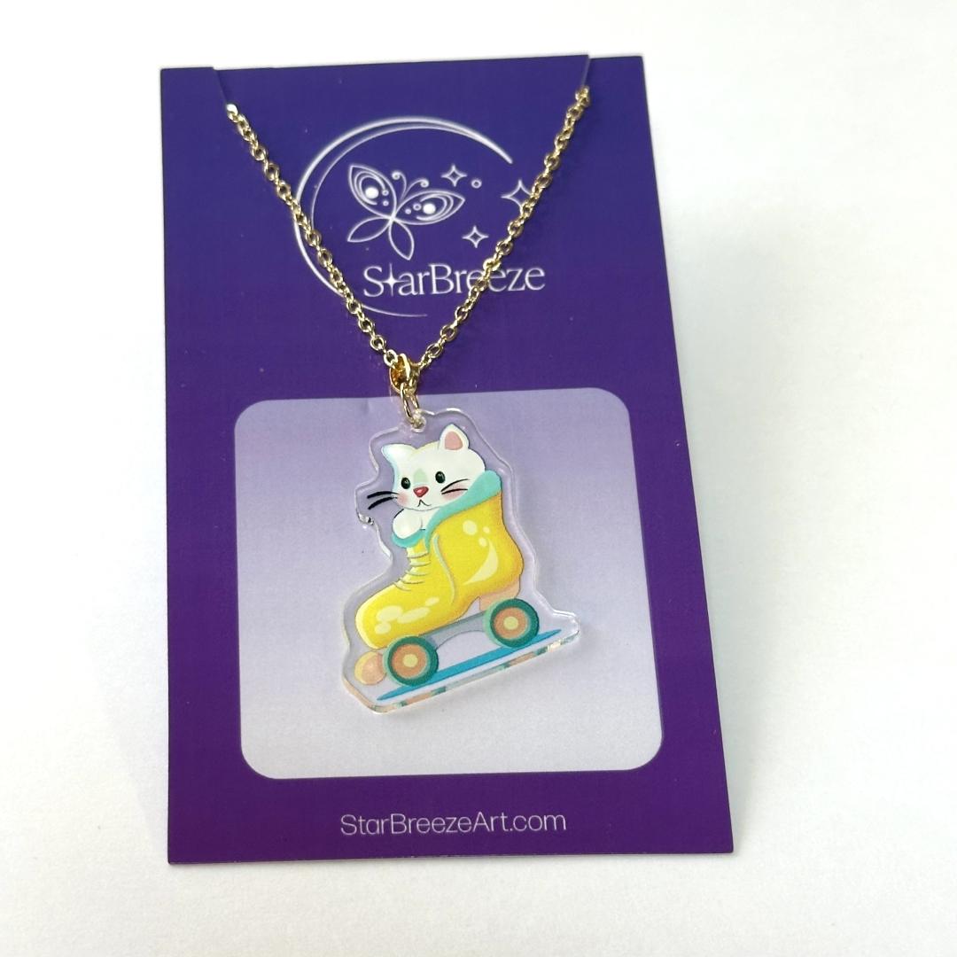"Cat in Skate" Necklace - Image 10