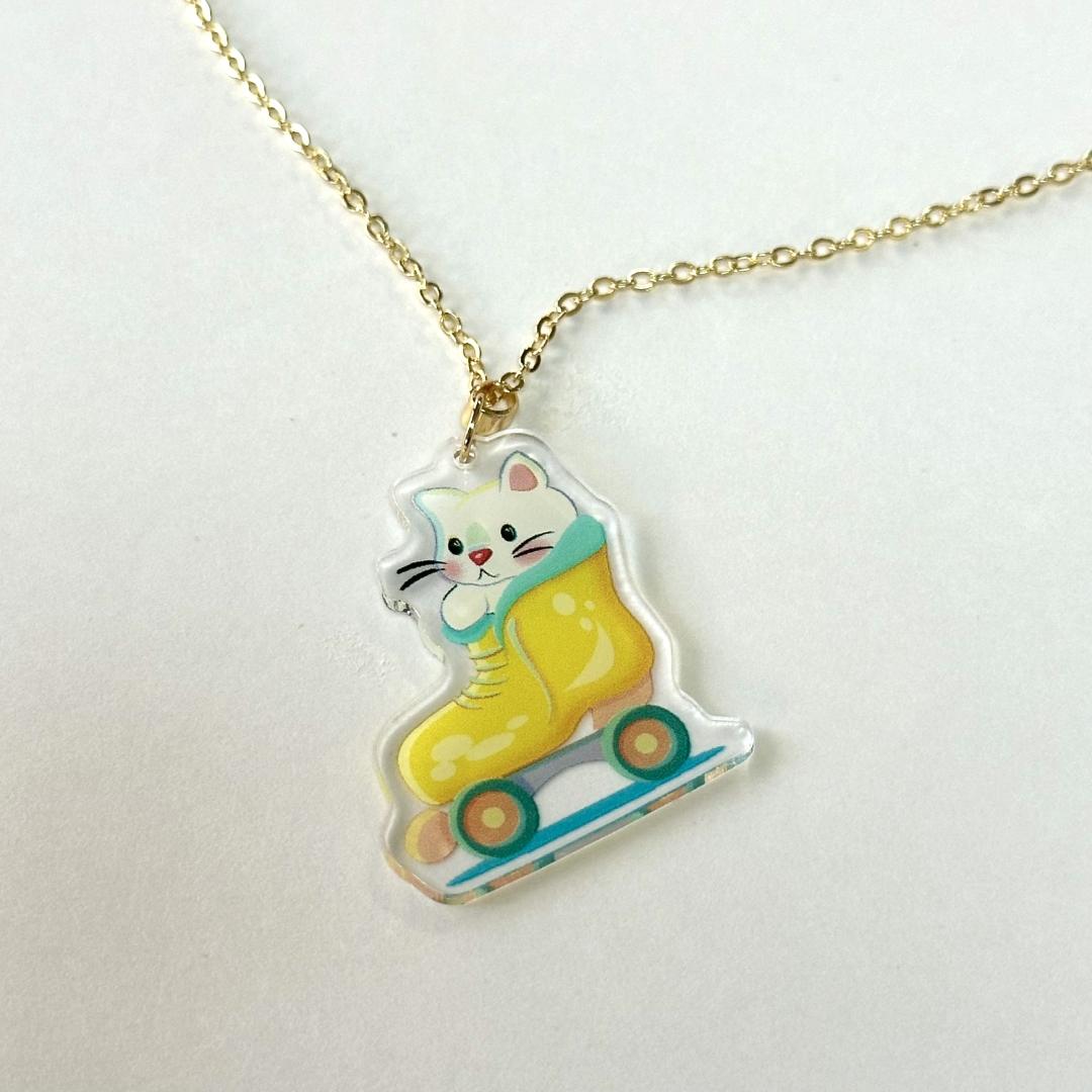 "Cat in Skate" Necklace - Image 8