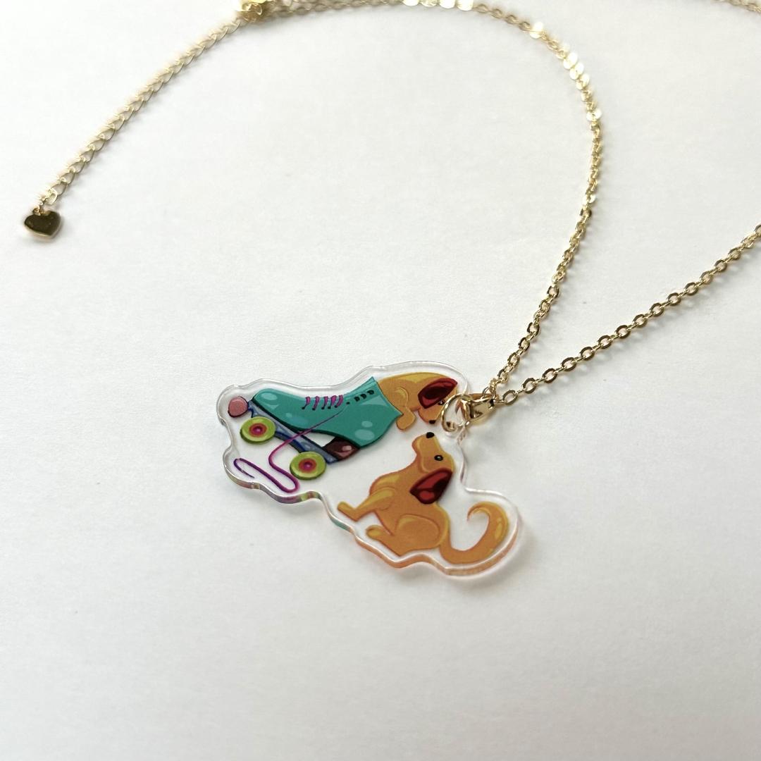 "Doggos and Skate" Necklace - Image 2