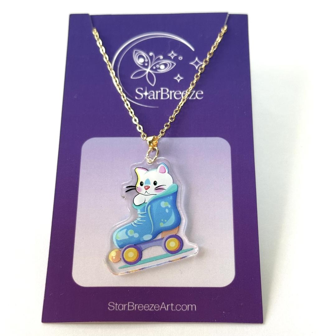 "Cat in Skate" Necklace - Image 3