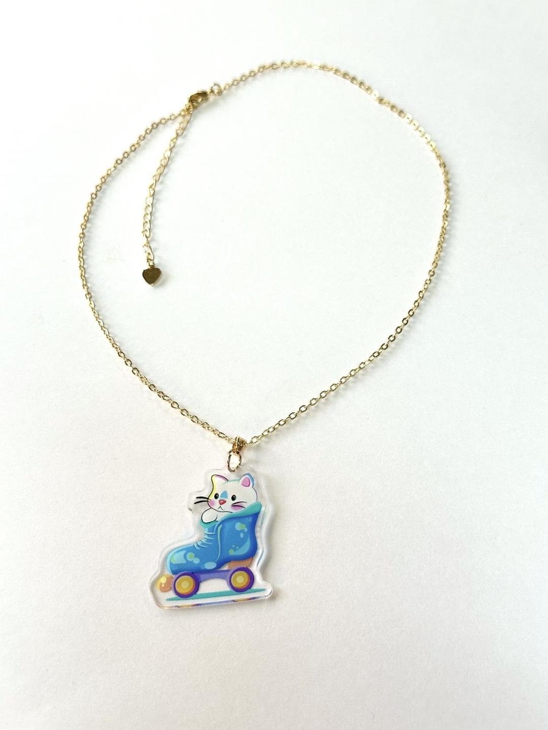 "Cat in Skate" Necklace - Image 4