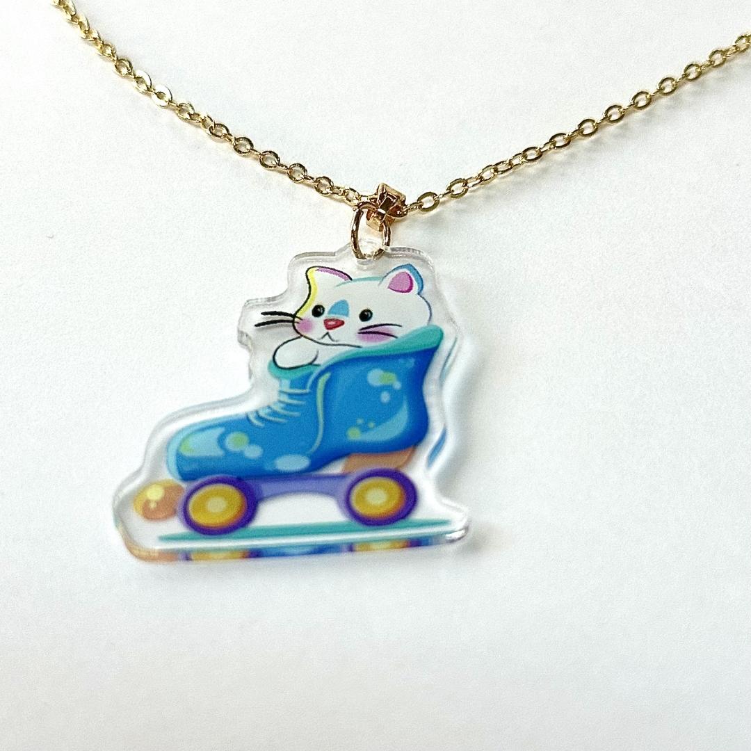 "Cat in Skate" Necklace - Image 2