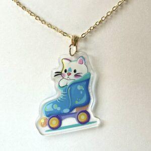 "Cat in Skate" Necklace