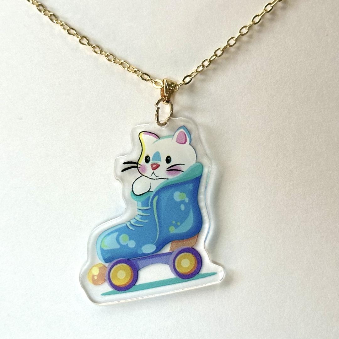 "Cat in Skate" Necklace